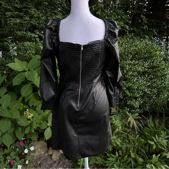 7 For All Mankind Faux Leather Mini Dress Medium - Picture 6 of 9